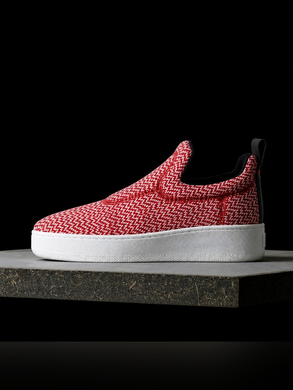 Celine Phoebe Philo Knit Pull-On Flatform Sneakers in Red Size 9.5/10
